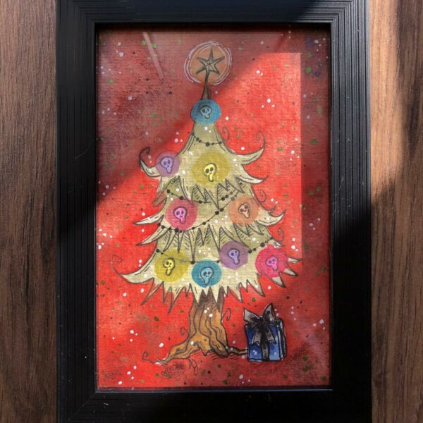 Illustration originale Sapin hanté