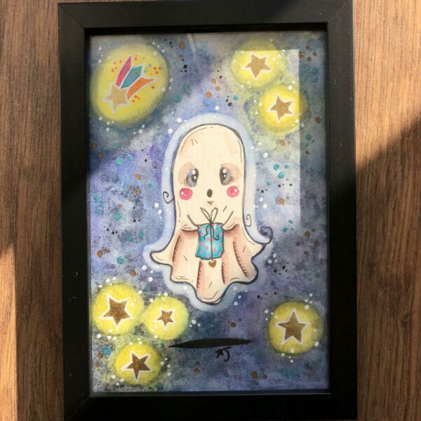 Illustration originale Fantôme cadeau