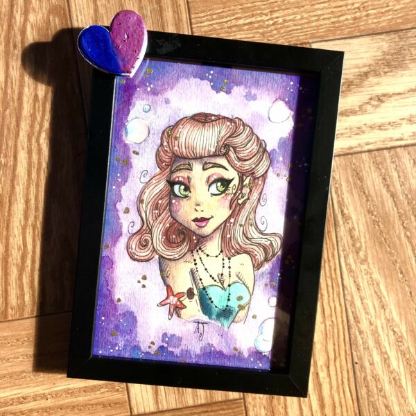 Illustration originale sirène pinup