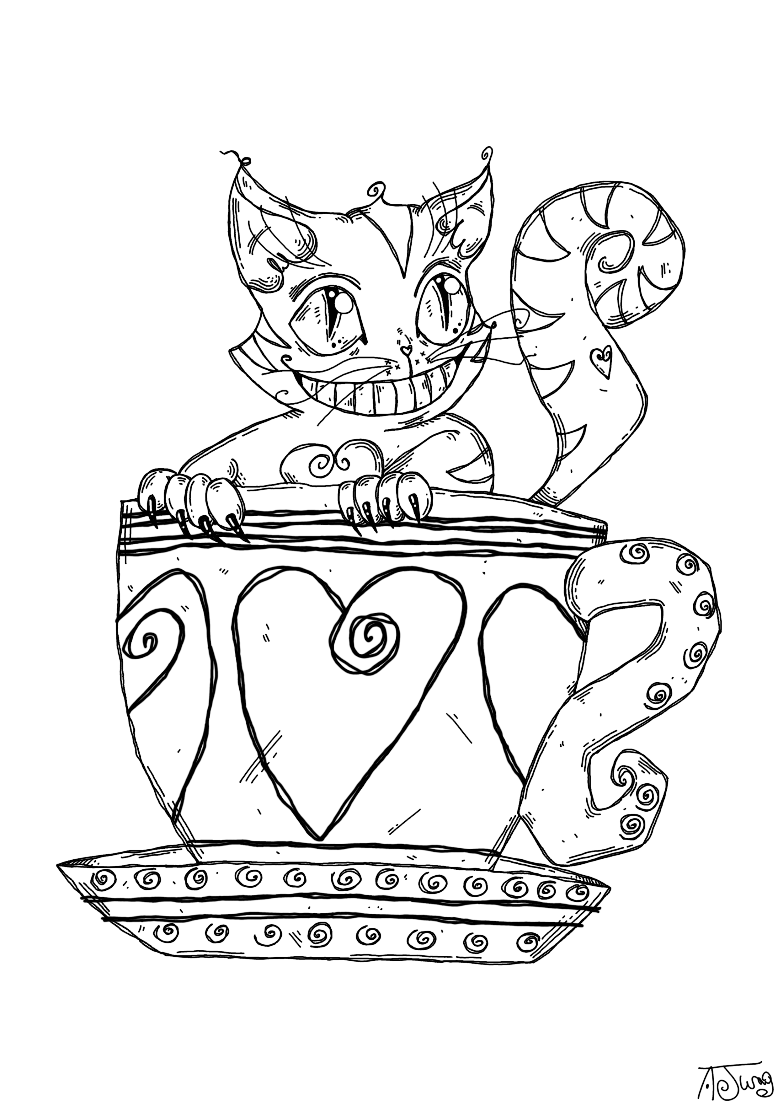 Le chat dans une tasse