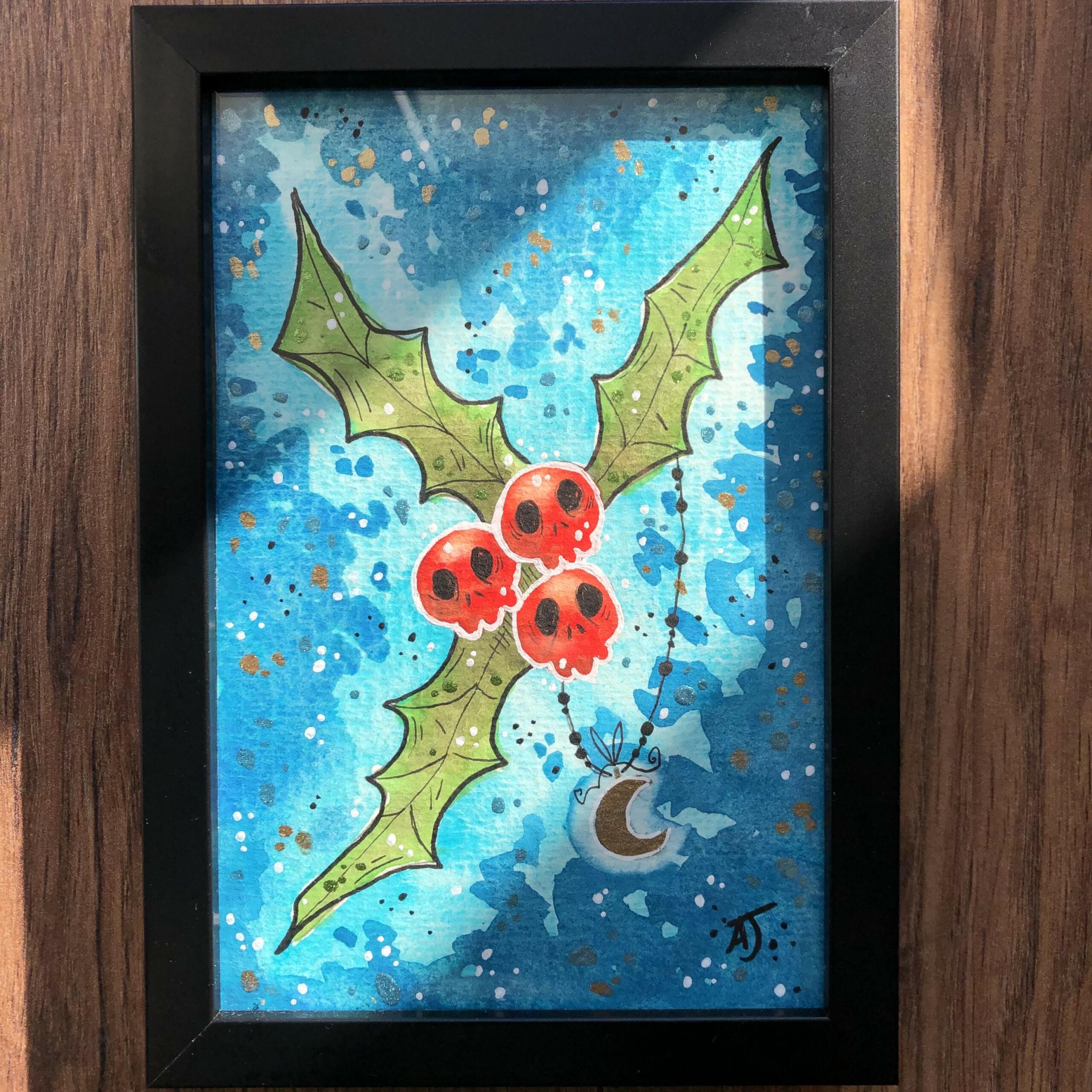 Illustration originale Lune de Noël