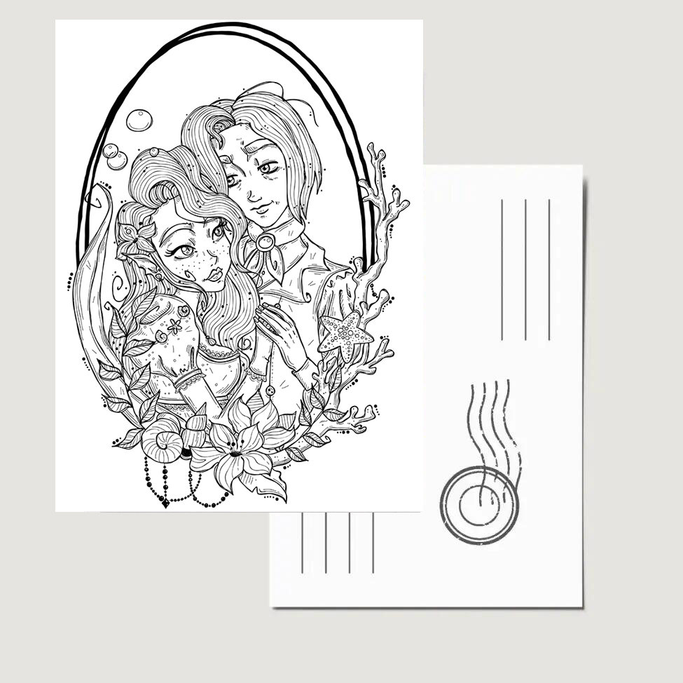 Carte Postale "La petite sirène"