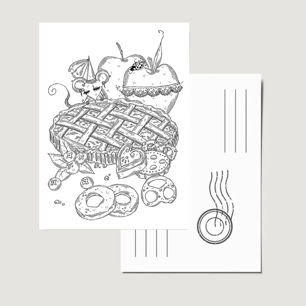 Carte Postale "Tarte aux pommes"